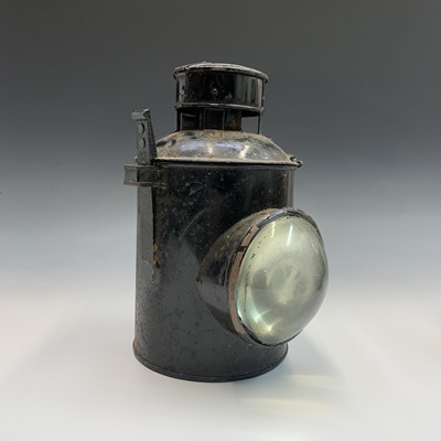 Lot 215 - A railway lamp, by The Lamp Manufacturing &...