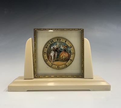 Lot 169 - A 1920s ivory and gilt metal Swiss boudoir...