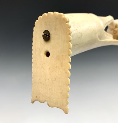 Lot 290 - A carved ivory tusk, early 20th century, with...