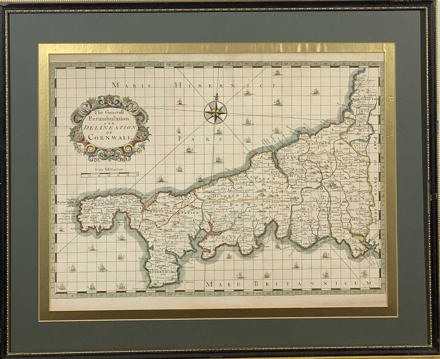 Lot 1562 - John NORDEN His county map and eight maps of...