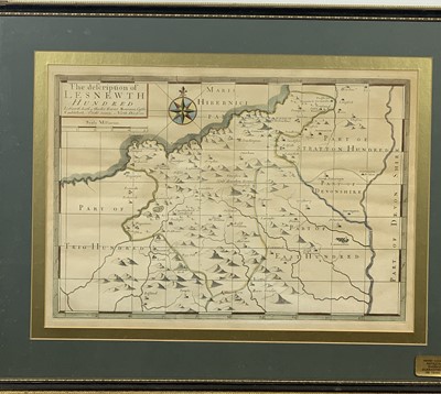 Lot 1562 - John NORDEN His county map and eight maps of...