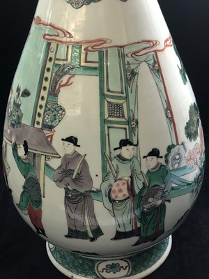Lot 6 - An impressive large Chinese famille verte...