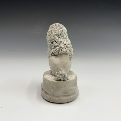 Lot 970 - A biscuit porcelain poodle, circa 1820,...