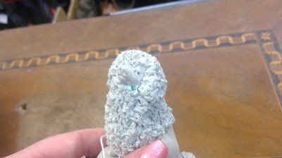 Lot 970 - A biscuit porcelain poodle, circa 1820,...