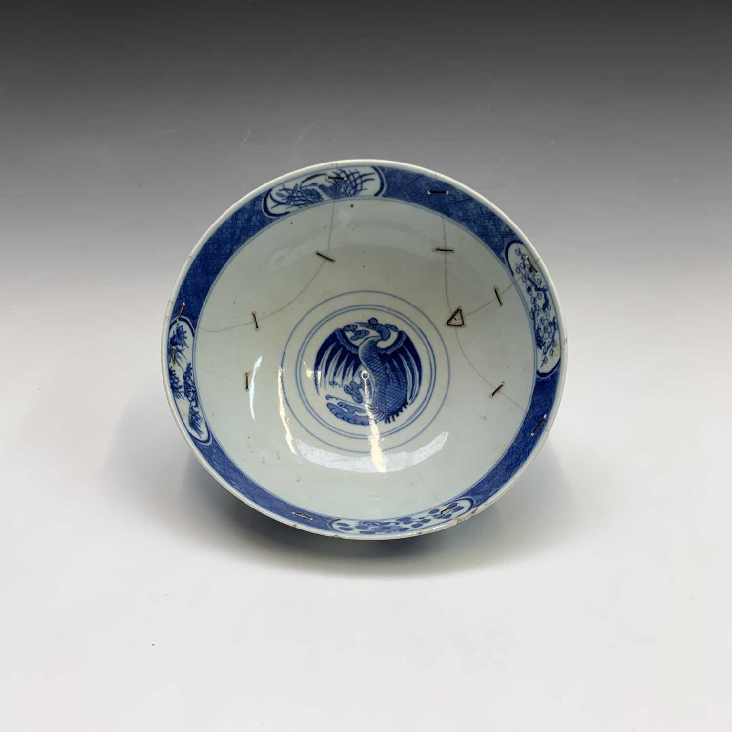 Lot 84 - A Chinese blue and white porcelain bowl, the...