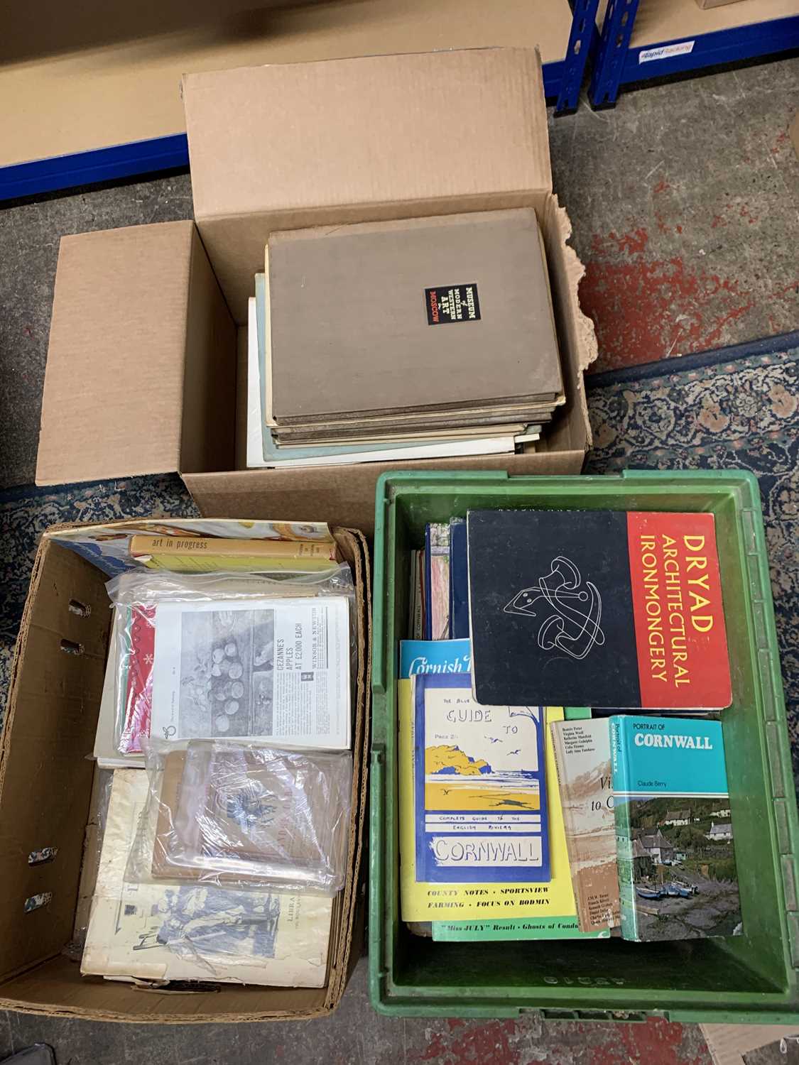 Lot 1452 - Cornish books. LARGE BOX.