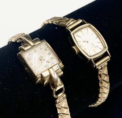 Lot 834 - A ladies Omega 9ct gold cased wristwatch with...