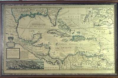 Lot 1501 - A reproduction Hondius 1630 World Map together...