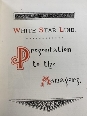 Lot 1468 - WHITE STAR LINE. Album of photographs,...