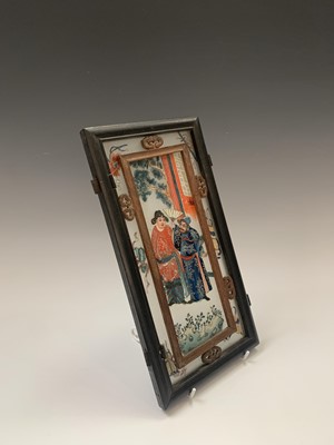 Lot 90 - A Chinese reverse painting on glass, circa...