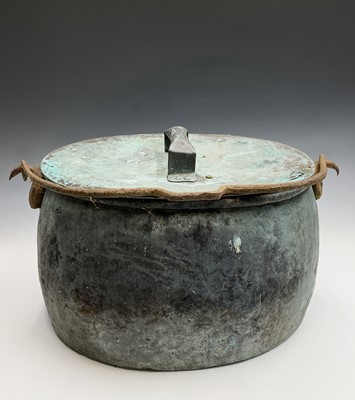 Lot 519 - A 19th century large copper cooking vessel and...