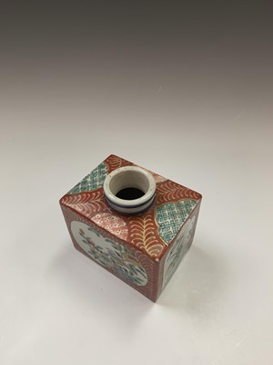 Lot 69 - A Japanese porcelain inkwell, 19th century, of...