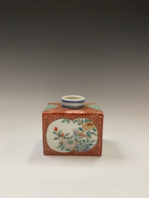 Lot 69 - A Japanese porcelain inkwell, 19th century, of...