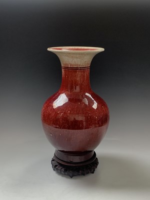 Lot 29 - A large Chinese sang de boeuf porcelain vase,...