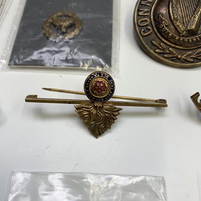 Lot 287 - CAP BADGES, MILITARY BUTTONS ETC. Lot includes:...