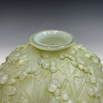 Lot 985 - A Lalique opalescent glass vase, 'Druide',...