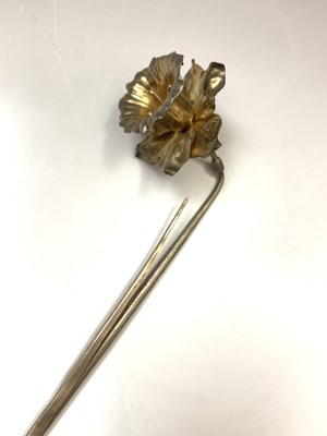 Lot 163 - A Tiffany & Co silver gilt daffodil Ht 28.5cm...