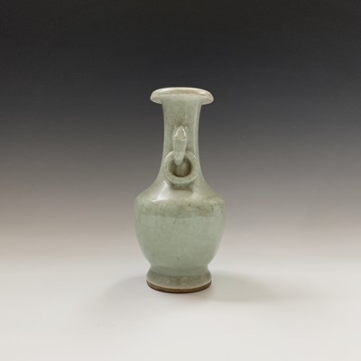 Lot 175 - A Chinese celadon crackle-glazed vase, early...