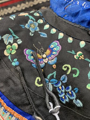 Lot 42 - A Chinese silk embroidered jacket, Qing Period,...