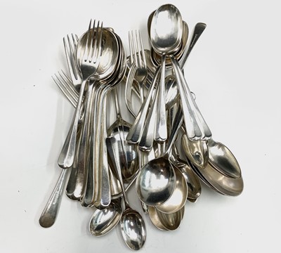 Lot 228 - A collection of EPNS cutlery in both fiddle...
