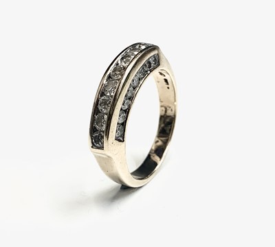 Lot 534 - A 9ct gold contemporary ring set 24 diamonds...