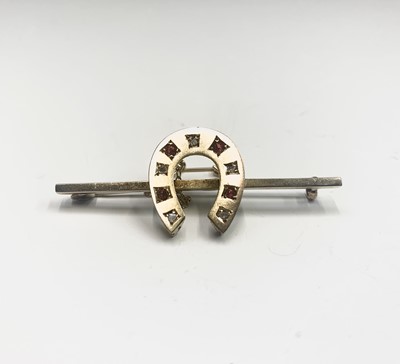 Lot 493 - A Victorian 9ct matte gold bar brooch with a...