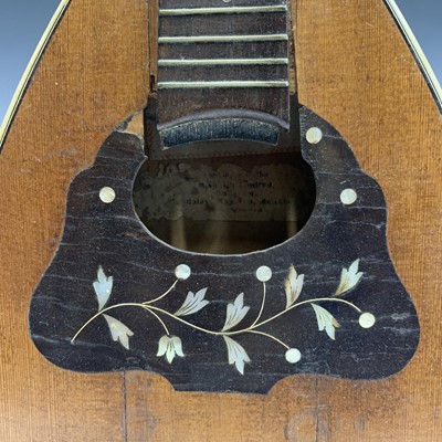 Lot 313 - An Indian eight string mandolin, labelled for...