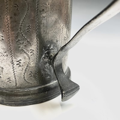 Lot 542 - A Stuart pewter tankard by Samuel Booth of...