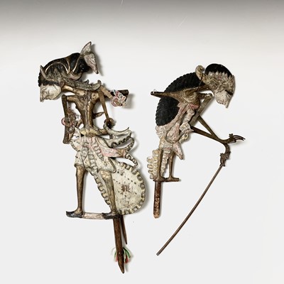 Lot 217 - A pair of wayang klitik puppets, Yogyakarta,...