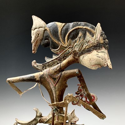 Lot 217 - A pair of wayang klitik puppets, Yogyakarta,...