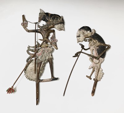 Lot 217 - A pair of wayang klitik puppets, Yogyakarta,...