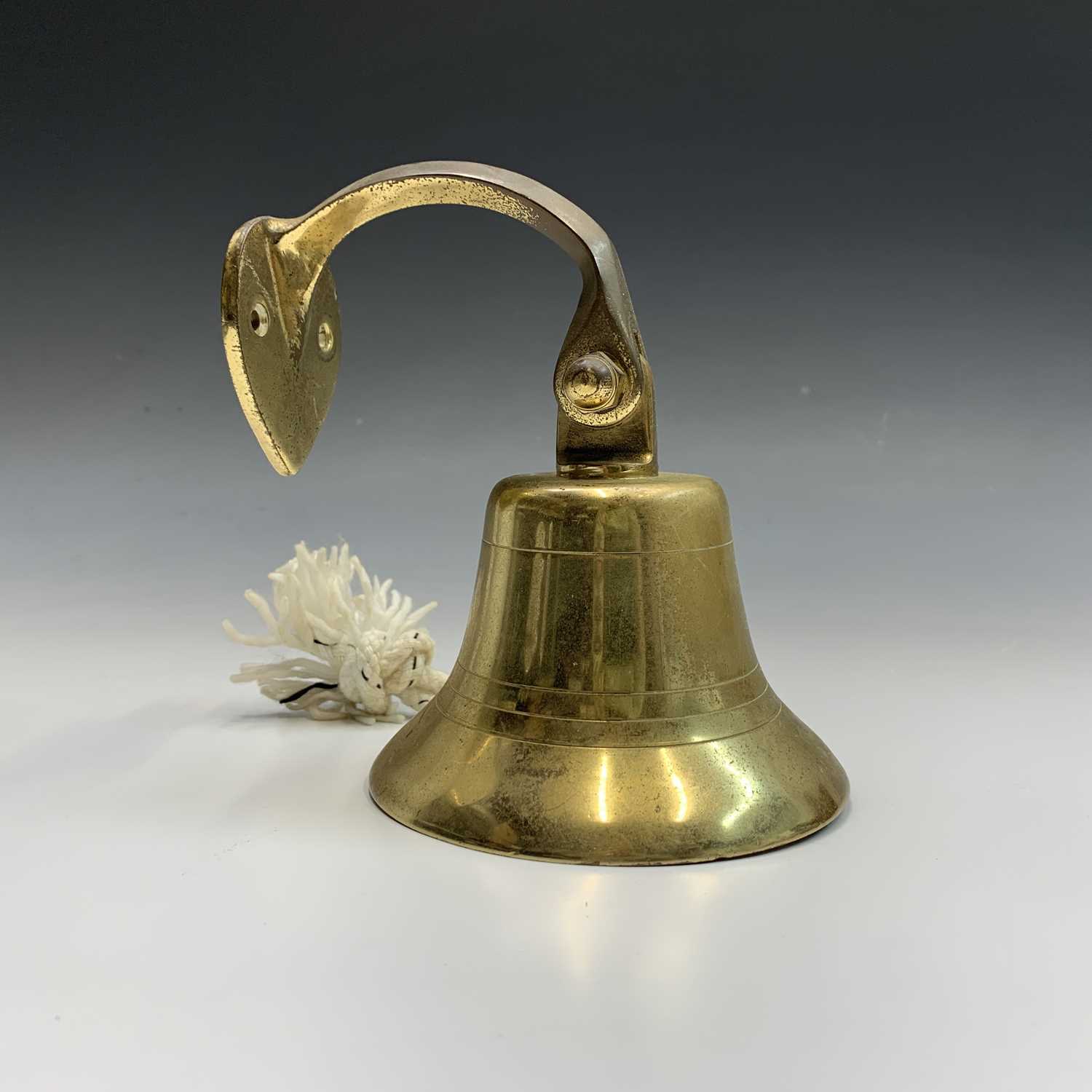 Lot 596 - A Brass Bell, Height 14cm Overall, A Near