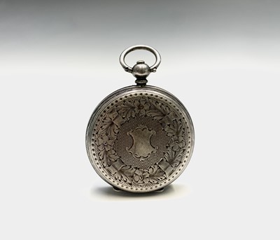 Lot 271 - A Victorian silver cased keywind fob watch,...
