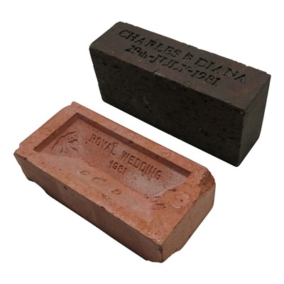 Lot 183 - Two commemmorative building bricks, one...