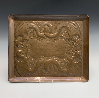 Lot 373 - A Newlyn Industrial Class tray of rectangular...