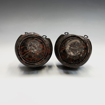 Lot 367 - A pair of Cornish serpentine wall brackets by...