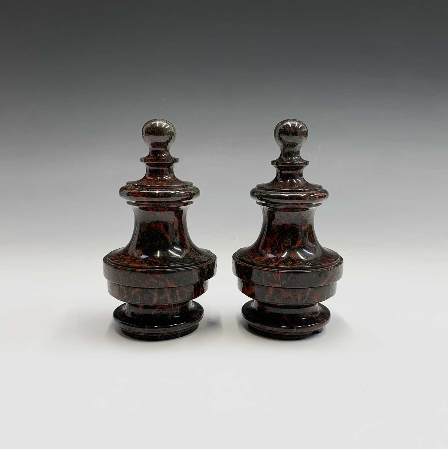 Lot 367 - A pair of Cornish serpentine wall brackets by...