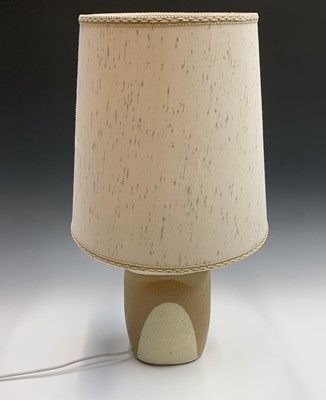 Lot 1001 - A Tremaen studio pottery table lamp with shade,...