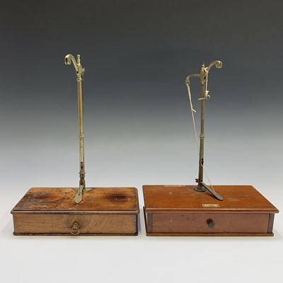 Lot 358 - A set of late Victorian brass and mahogany...