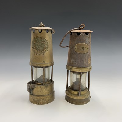 Lot 528 - A brass miner's lamp, by Protector Lamp &...