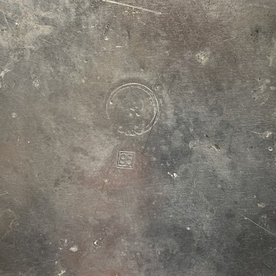 Lot 598 - Three pewter candle wall sconces, height 27cm,...