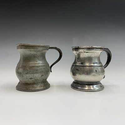 Lot 598 - Three pewter candle wall sconces, height 27cm,...