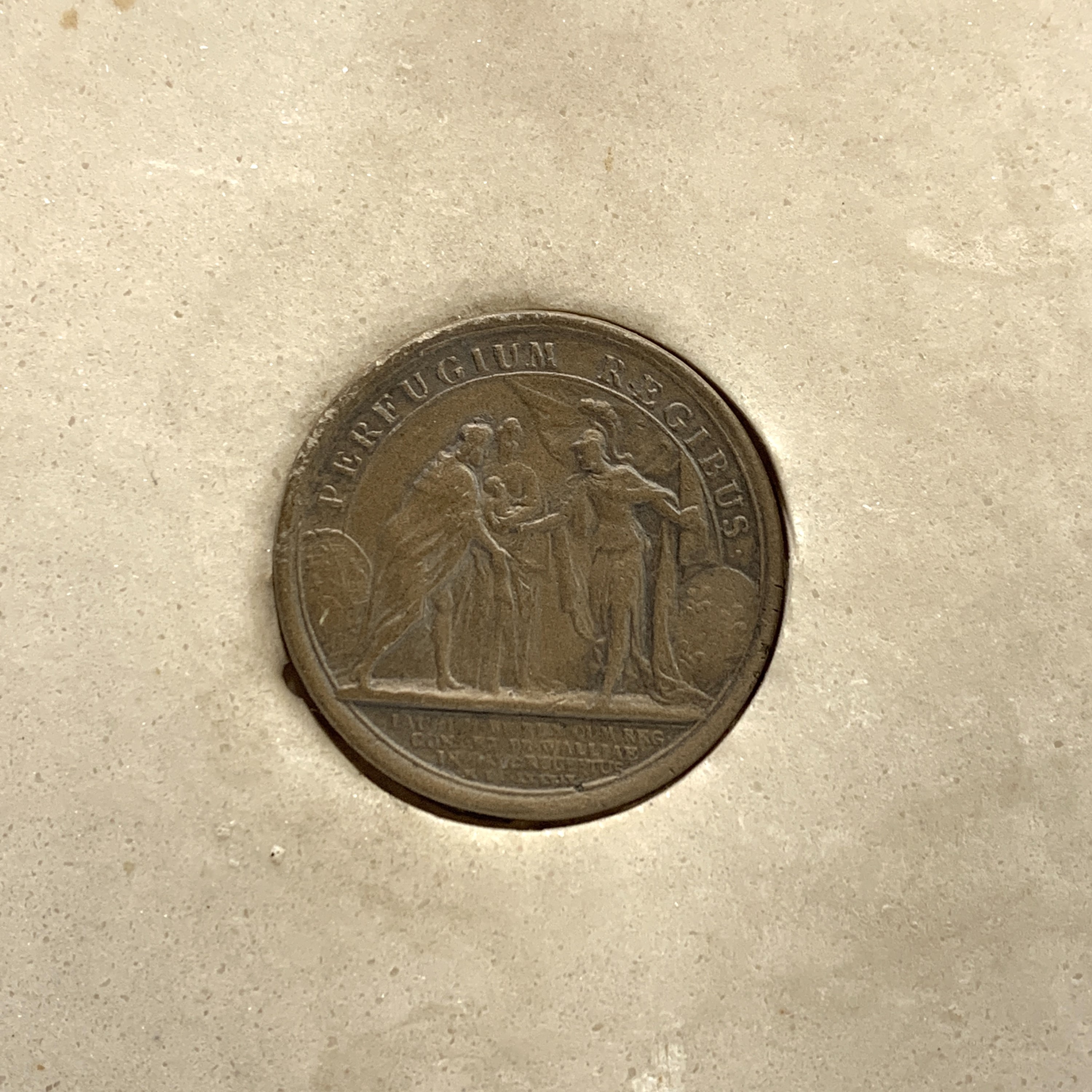 Lot 546 Two reconstituted marble plaques decorated