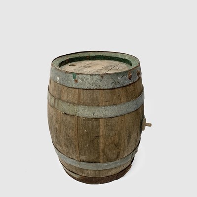 Lot 260 - A coopered oak barrel, inscribed 'NAILSEA',...