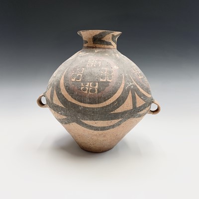 Lot 36 - A Chinese Neolithic painted pottery storage...