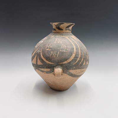 Lot 36 - A Chinese Neolithic painted pottery storage...