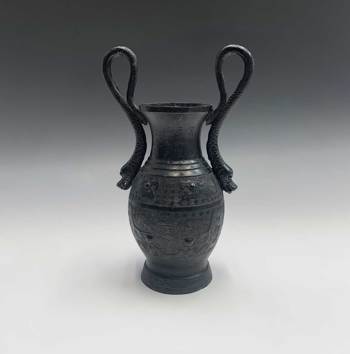 Lot 268 - A Chinese bronze archaic style vase, circa...