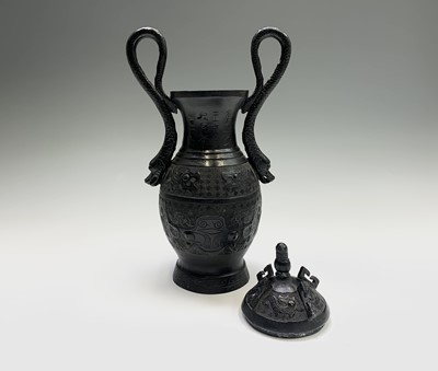 Lot 130 - A Chinese bronze archaic style vase, circa...