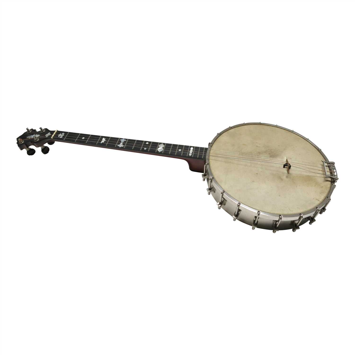 Lot 2 - 'The Clipper' four string banjo, with label...