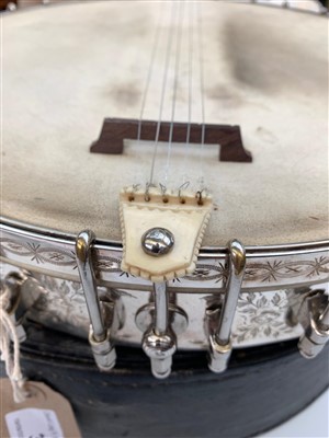 Lot 3 - A five string banjo impressed 'Gold Medal R.J....